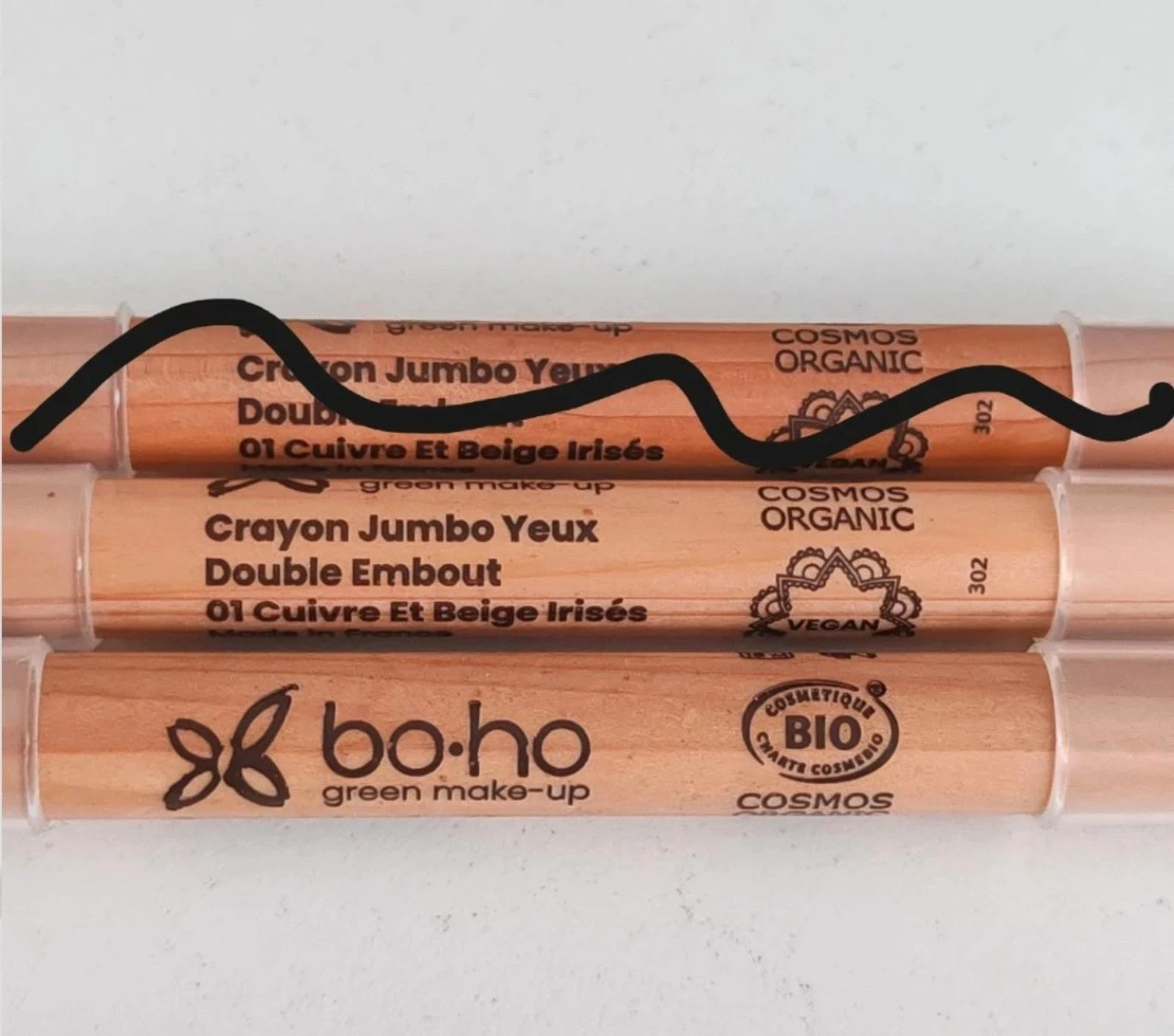 Bo-ho duo potlood koper en iriserend beige – photo 2